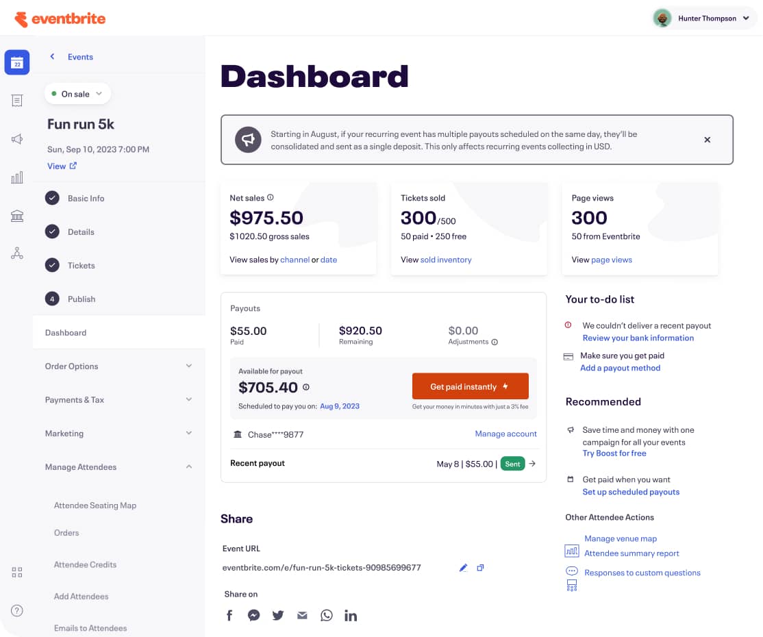 event payment