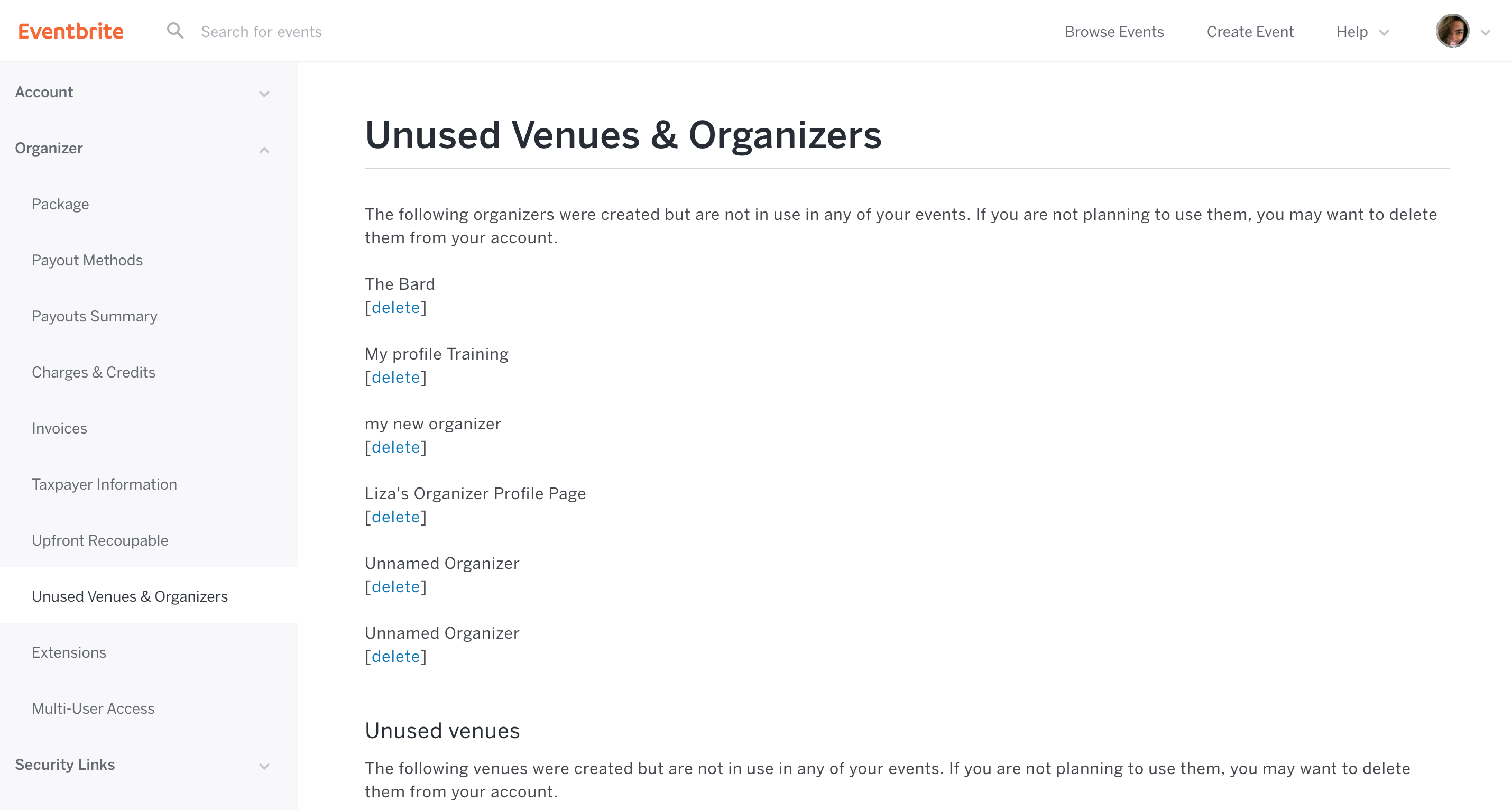 eventbrite organizer