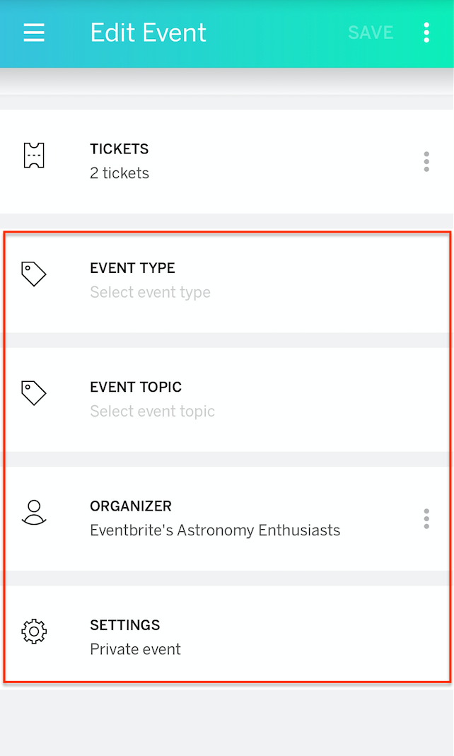 eventbrite organizer