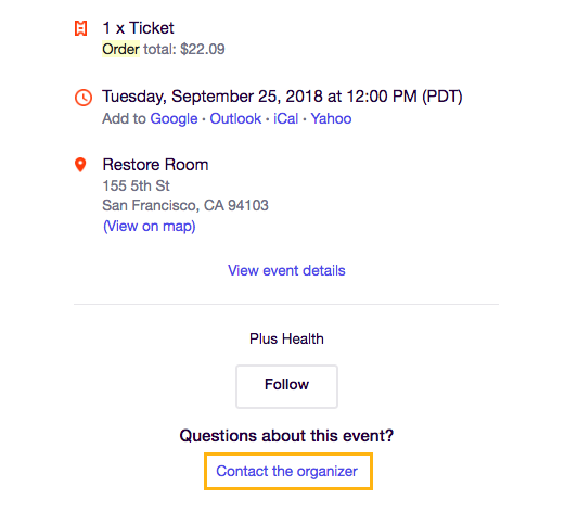 eventbrite customer service telephone number