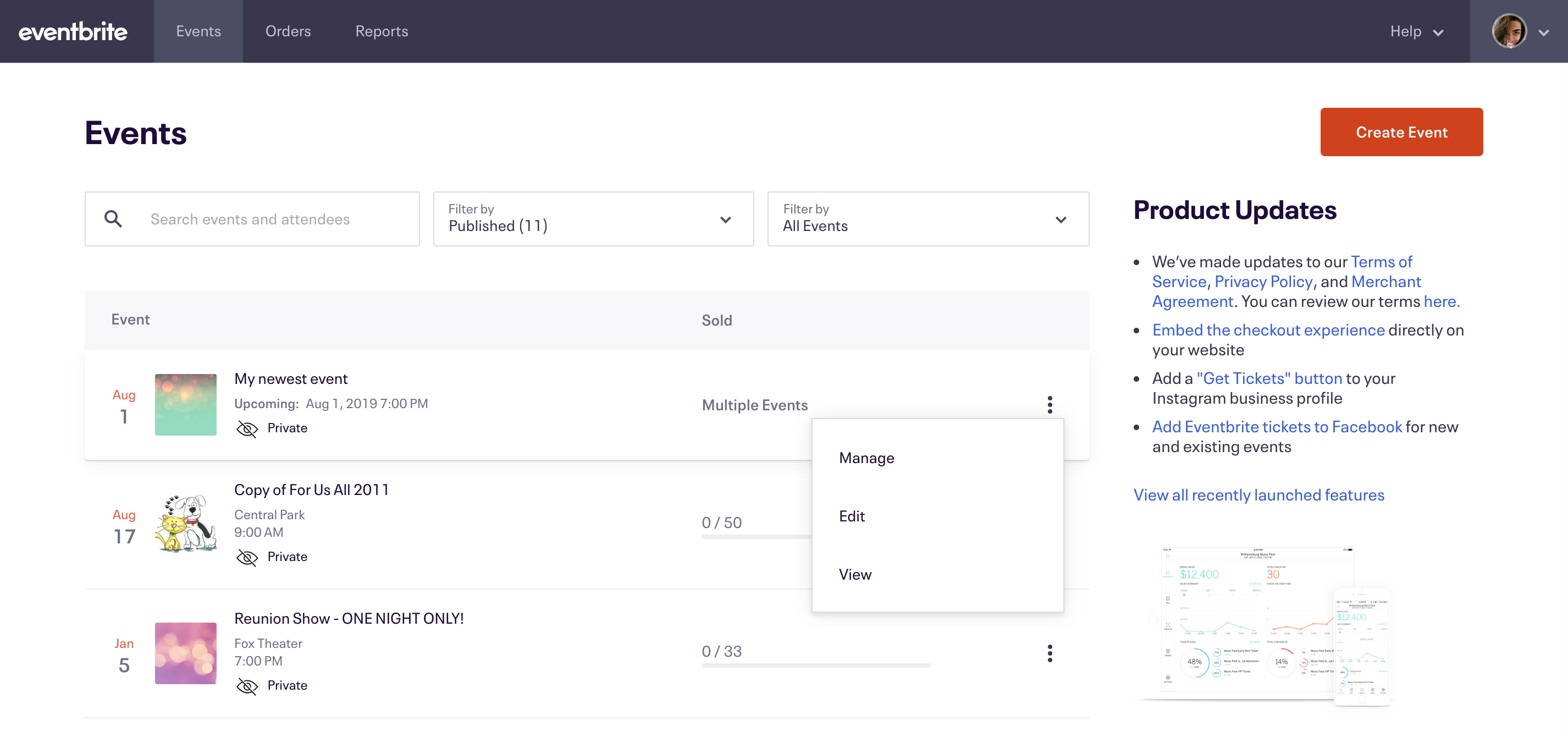 eventbrite cost per ticket