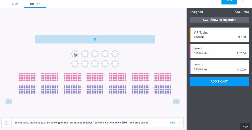 Cinerama Seating Chart