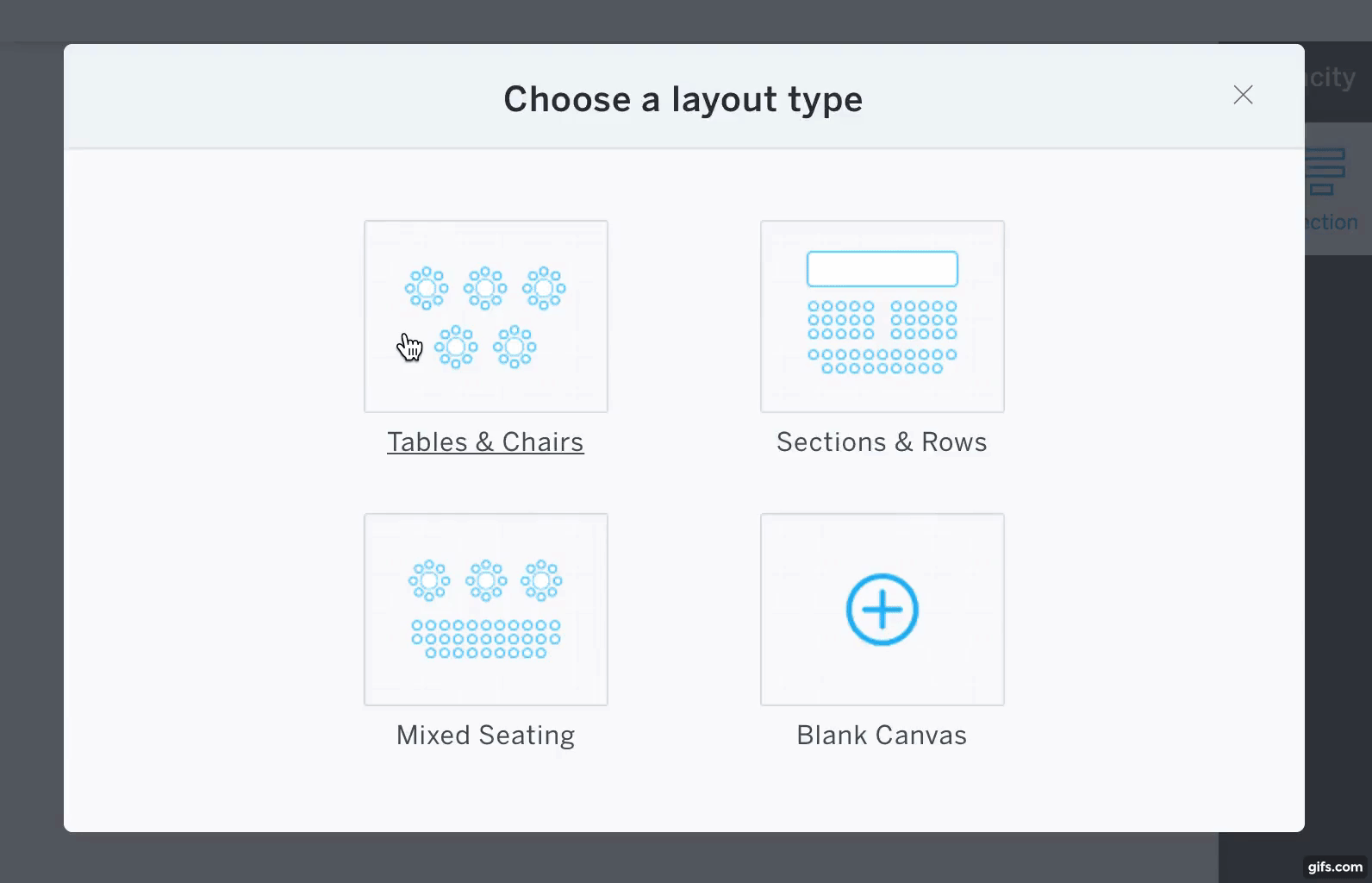 How To Set Up A Reserved Seating Event Eventbrite Support When You First Launch The Eventbrite Seat Designer Can Choose A Preset Layout For Your Venue Or Start With Blank Canvas