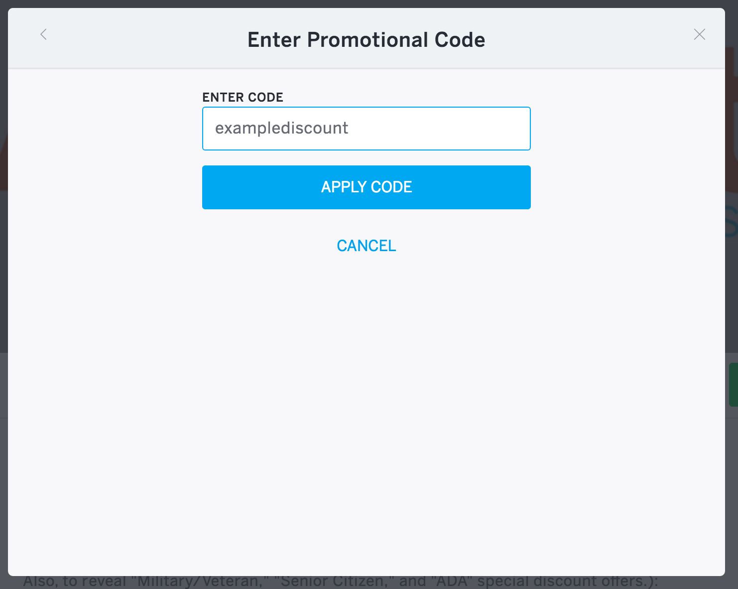 Promotinal Code