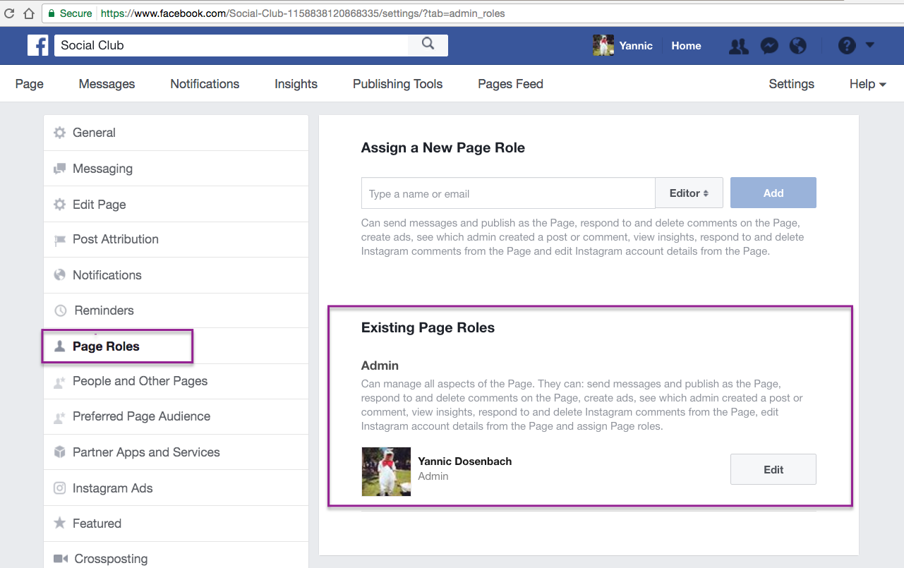 how to request admin on facebook page