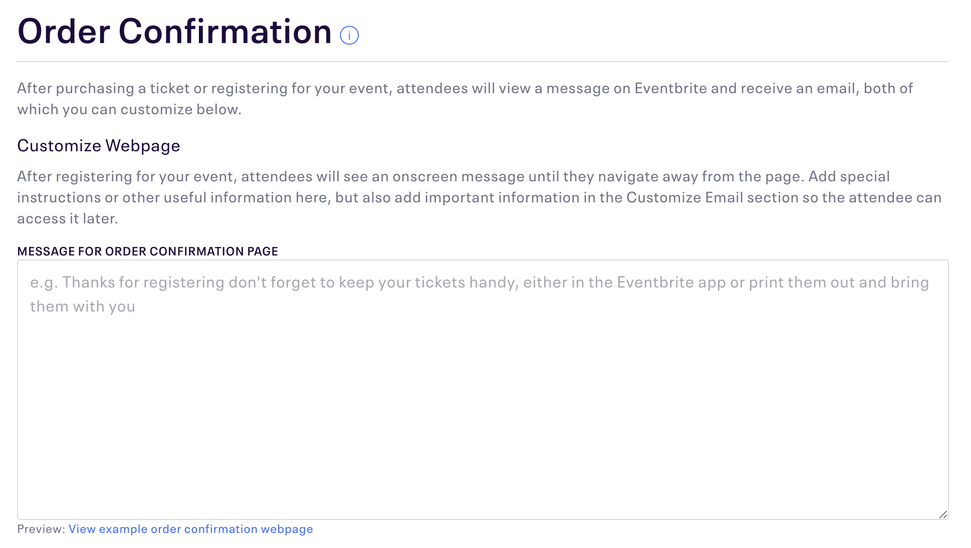 customer support eventbrite