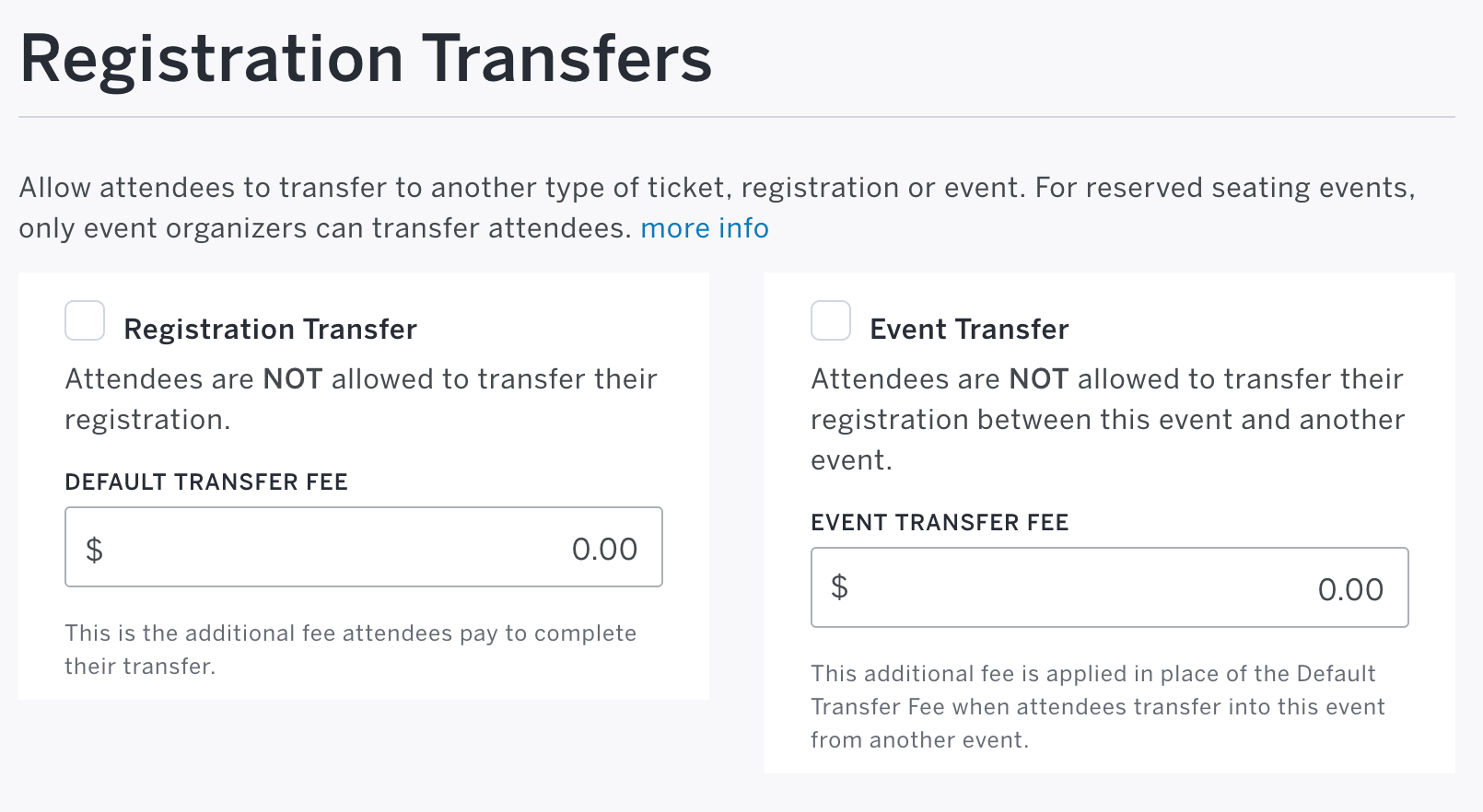 How to turn off registration/ticket transfers Eventbrite Help Center