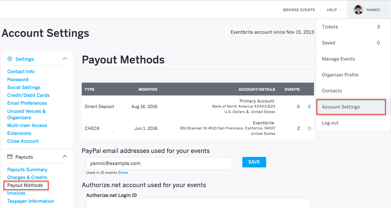 fees for eventbrite