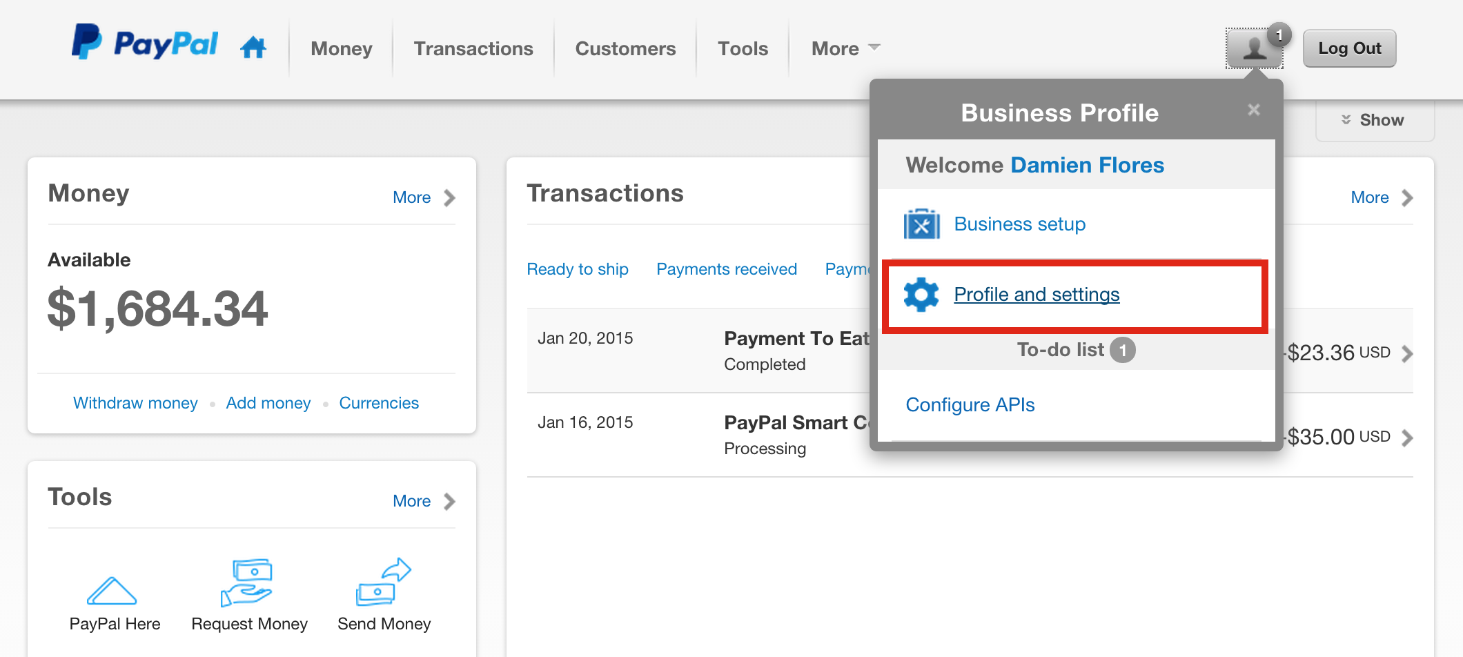 look up a paypal transaction id