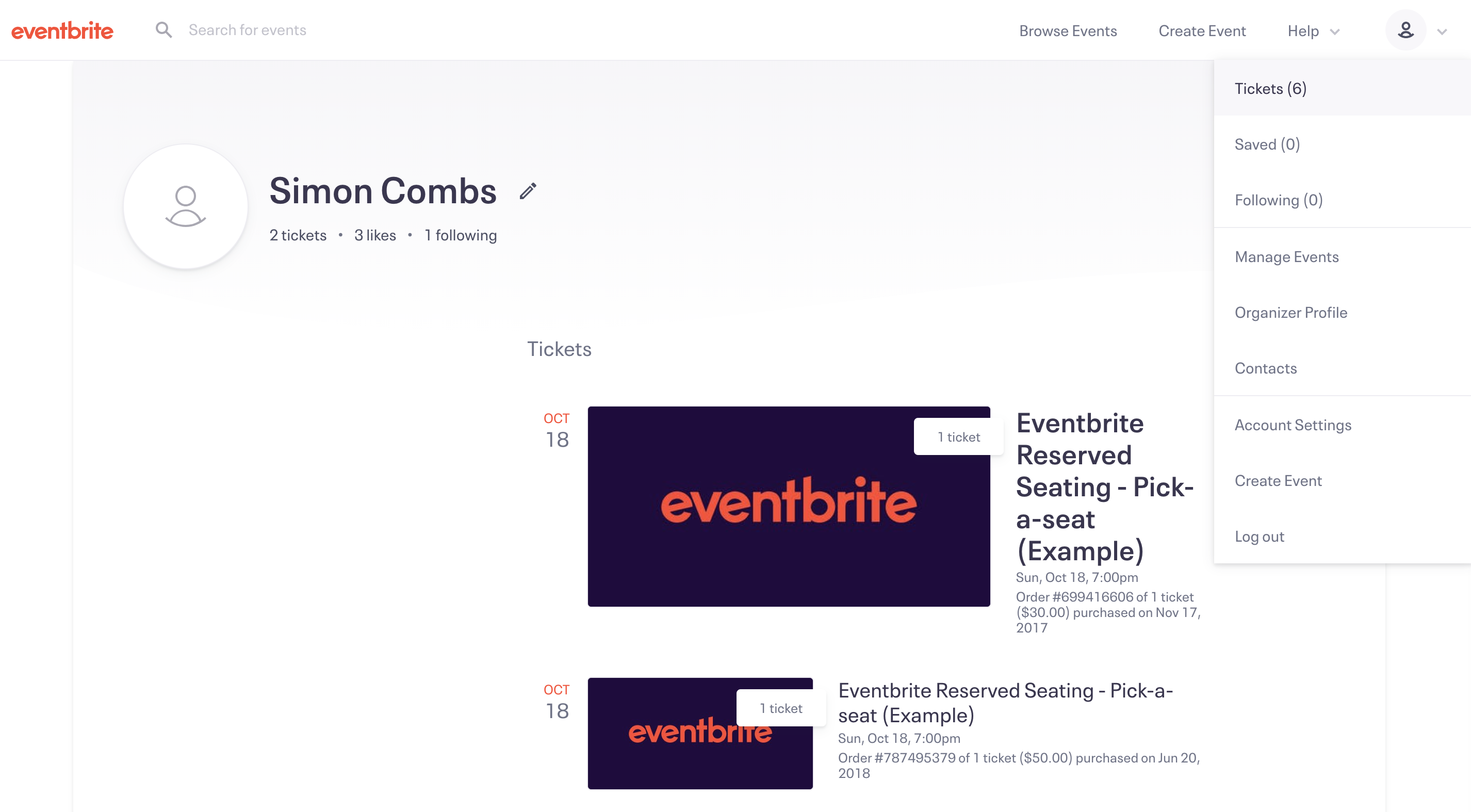 my events eventbrite