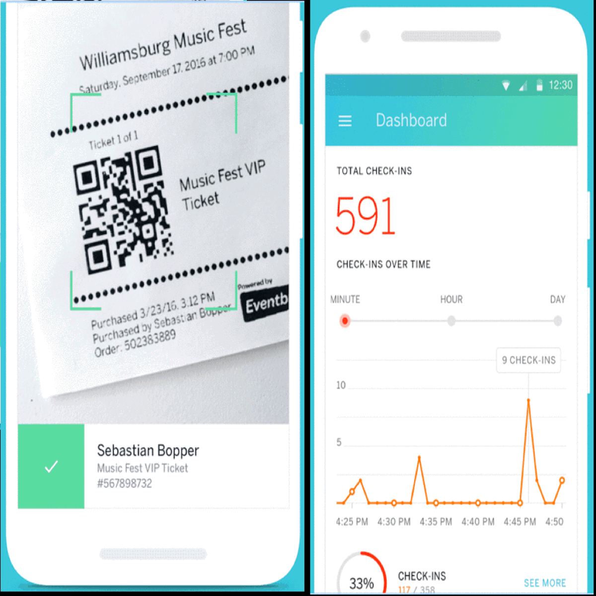 eventbrite organizer app check in